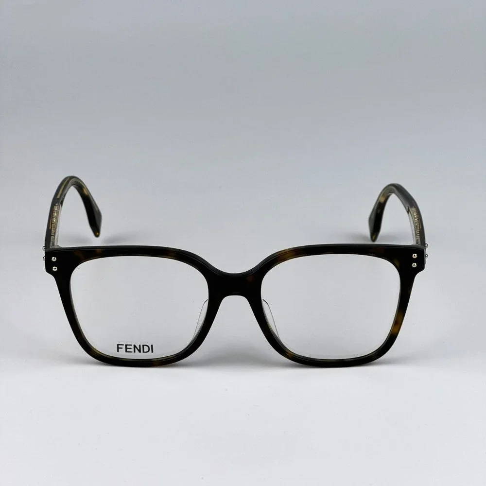 Fendi FE50004I 052 Eyeglasses Havana Square Women FE 50004I